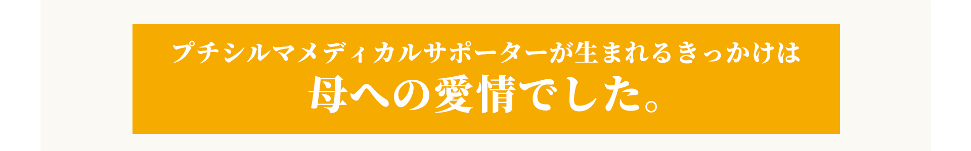 母への愛情でした